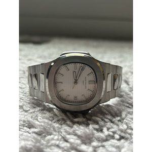 Patek Philippe (AP) patek philippe 시계 [세금포함] [정품] men 실버 42 Mm Box And 종이s 손목시계 명품