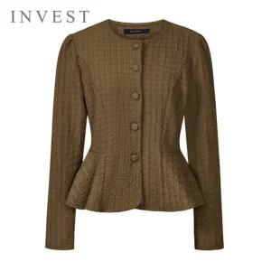 [인베스트]엠보 포인트 러플 블라우스_INI5F1BL5031