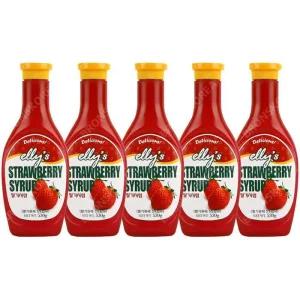 서강 딸기시럽 530g 5개 과일시럽 팥빙수시럽 연유 소스