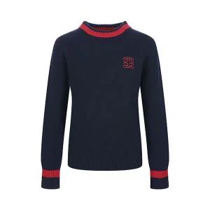 [벤제프]여성 로고포인트 라운드 울 풀오버 BP5MWSP703