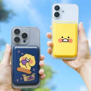 카카오프렌즈 춘식이 캐릭터 자석 맥세이프 PU 카드 지갑