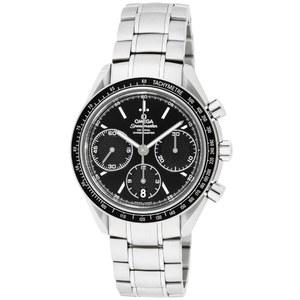 오메가 스피드마스터 레이싱 자동 크로노그래프 블랙 다이얼 스테인리스 스틸 남성 시계 326.30.40.50.01.001