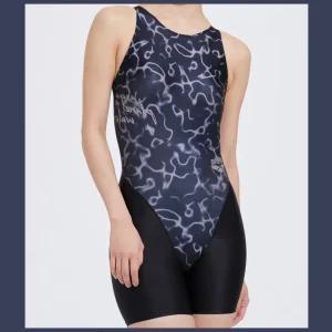 편한 강습용 실내수영복 브랜드 아레나 아쿠아마린 블랙 여성 2부 3부 여자 반전신 온천 어머님