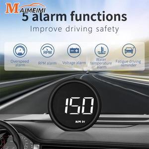 HUD B1 OBD 속도계 자동차 헤드 업 디스플레이 프로젝터 5 알람 연료 소비 수온