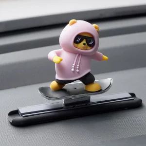 핑크 차량 장식품 자동차 인형 인테리어 용품 악세사리 보드곰 [OFF6A2D]