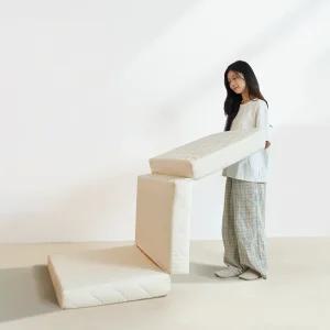 몽스홈 원룸 바닥 단단한 3단 접이식 그레이폼 매트리스 자취 접는 침대 매트릭스 토퍼 수면매트