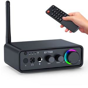 EYTSE 스테레오 앰프 하이파이 클래스 D 오디오 수신기 100Wx2 2.1 채널 디지털 가정용 TPA3116, 실외 수동 스피커/액티브 스피커용 RCA/광학/동축/마이크 입력 포함