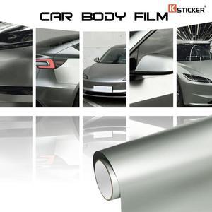 자동차랩핑지 맷메탈 페인트 GT 실버 자동차 비닐 랩 전체 바디 색상 변경 필름 방수 스티커 DIY 장식 액세