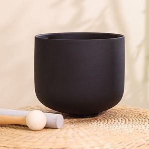 크리스탈 싱잉볼 블랙 명상 사운드볼 전문가용 힐링 디아파손 차크라 타악기