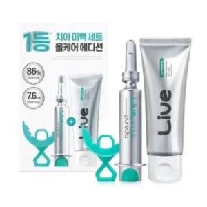 라이브오랄스 퓨어다이아 치아미백제 2주분 세트 + 미백치약 80g