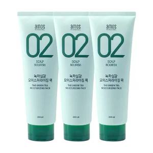 아모스 녹차실감 모이스처라이징 팩 250ml 3개