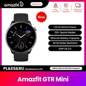 Amazfit GTR 미니 24/7 심박수, SpO, 스트레스 모니터링 스마트워치, 안드로이드 IOS 휴대폰용, 43mm 스마