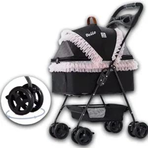 강아지 4륜 레이스 반려견유모차 유모차 1P 360도 회전 튼튼한바퀴유모차 분리형 외출