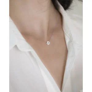 [듀인피니스]4프롱 솔리테어 랩다이아몬드 1캐럿 목걸이