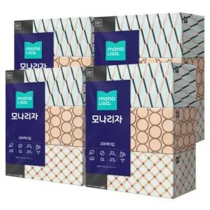 미용 도톰한 사각 화장 천연펄프 각 부드러운 3입 티슈 모나리자 무향