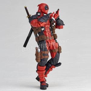 놀라운 야마구치 데드풀 2.0 액션 피규어 PVC 컬렉션 15cm Kaiyodo Revoltech 025EX & 울버린 입상 모델 장