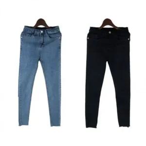 스판바지 왕 하이웨스트 군살정리팬츠 청바지 기본 스