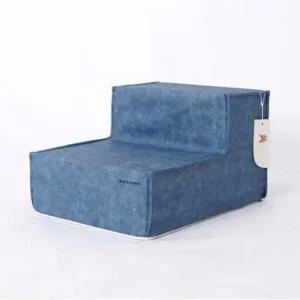 강아지2단스텝 강아지 가죽 방수 침대 계단 2단 1P 애견 소파 스텝 애견가죽계단