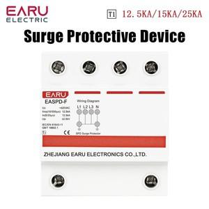 T1 SPD 번개 서지 보호기 스위치  AC 전원용 12.5KA 가정용 저전압 피뢰기 장치 420VAC