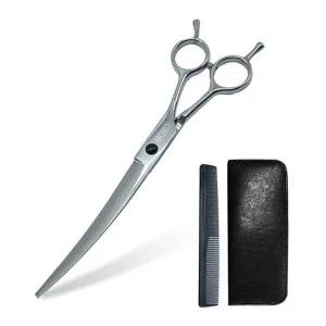 모모 강아지 실버 미용 가위 세트 커브가위 빗 케이스