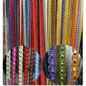 도어 스트링 커튼, 월 패널 프린지 창문 방 칸막이 블라인드, 홈 파티오 침실 장식용 태슬 스크린 리본 스트링 스트립 실버 실 스크린 웨딩 커피 하우스(다색)