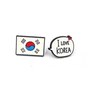 [골드스마일]태극기 뱃지 군인 군용 배지