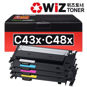 (4색세트) 삼성 CLT-K404S CLT-K403S P404C P403C C43x C48x SL-C433 C436W C483W C483FW C486W C486FW 재생토너