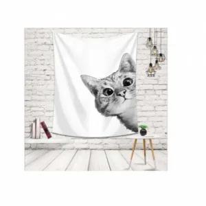 천포스터 바란스 고양이 가림천 가리개 커튼 (3NtX7)