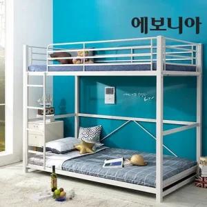 [에보니아] 토리노 슈퍼싱글 철재이층침대 매트제외