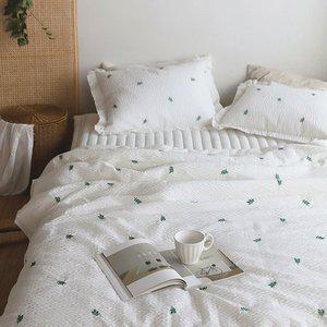 [에이트룸]시원한 홀리 뱀부 시어서커 자수 여름이불 풀세트