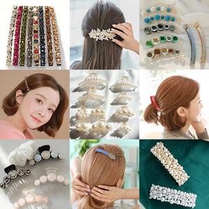 미스21 여자 똑딱 바나나핀 자동핀 큐빅핀 헤어핀 머리핀 (hp1518)