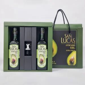  San-Lucas 아보카도 오일 500ml x 2병+오일캡 선물세트 엑스트라버진 멕시코산 냉압착 HASS 아보카드오일