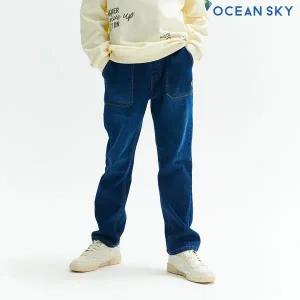 [보리보리/오션스카이]남아 슬림 베기 약기모 데님 팬츠-CEJB2302B0N