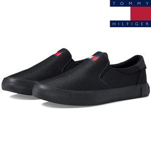 [타미힐피거] 로클린 올블랙 ROAKLYN-BLK02 남성 발편한 캔버스 신발 커플 스니커즈 슬립온 운동화