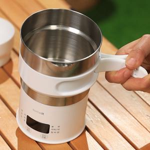 썸잇 휴대용 접이식 분유포트 올스테인리스 여행용 커피포트