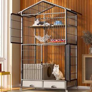 이동식 고양이 펜스 케이지 철장 격리장 호텔 대형 하우스 1.6m
