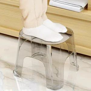 투명 다용도 욕실의자 미끄럼방지 미니 보조 간이의자 발받침대 대형