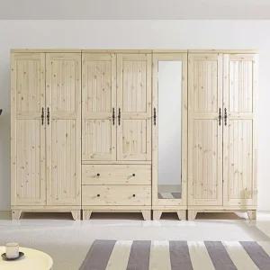 미휴 원목 2800 거울 반장 옷장 세트 DF910295