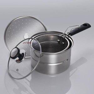 키친아트 스텐 찜기 국수냄비 찜냄비 멀티팟 16cm