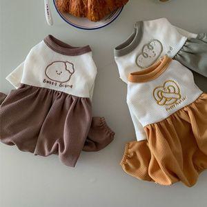 코코아허니 91BF4 브레드 봉봉 올인원강아지올인원 애견올인원 배색치마올