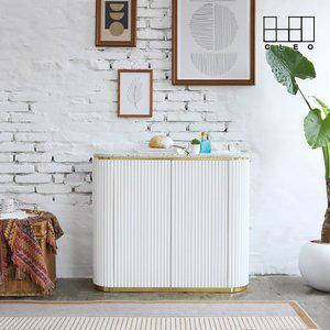 [끌레오] 러브 테라조 템바보드 수납 화장대 인테리어 거실 현관 슬림 콘솔 800 CL419