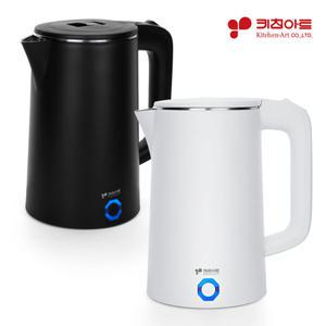 키친아트 2중단열 통주물 스테인리스 무선 전기주전자 전기포트 1.8L