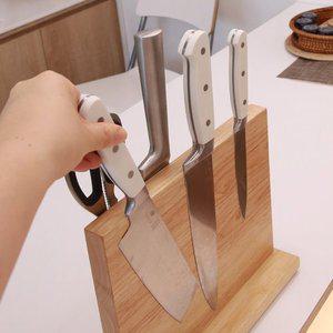 우드 자석 칼거치대 나무 원목 칼꽂이 칼블럭 마그네틱 칼걸이 싱크대 칼 보관함 정리함