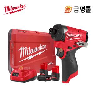 밀워키 M12 FQID-5252C 충전임팩드라이버 12V 5.0AH 2.5AH 오일펄스 써지 무선 임팩