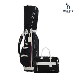 2025년 헤지스골프 8인치 남여공용 골프백세트 캐디백 보스턴백 화이트블랙 HZCB HZBB-008M