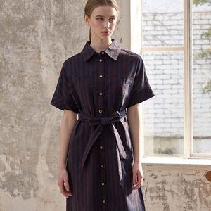 [NS홈쇼핑]어반 코튼 스트라이프 셔츠 카라 여성 원피스[35065107]