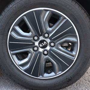 니로 16인치 포인트 휠마스크 타이어 데칼 몰딩스티커 필름 흠집방지 익스테리어 장식 용품