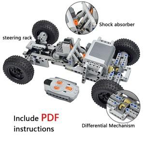 RC 레고 호환 기술 MOC 레이싱 카 리모컨 전기 RC 카 빌딩 블록 전원 기능 모터 부품 Leduo 선물