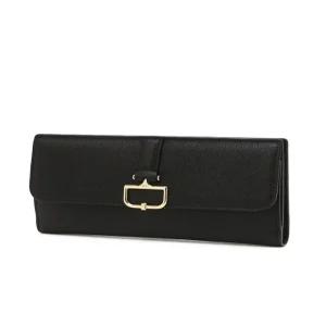 닥스 액세서리 25SS [BIRKBECK CHARLOTTE] 버크백 샬롯 블랙 D장식 소가죽 장지갑 DCWA5E520BK