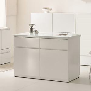 나무뜰 시오 E0 이지수납 광파오븐 인조대리석 아일랜드 홈바 식탁 렌지대 수납장 1200X600 YDF271C